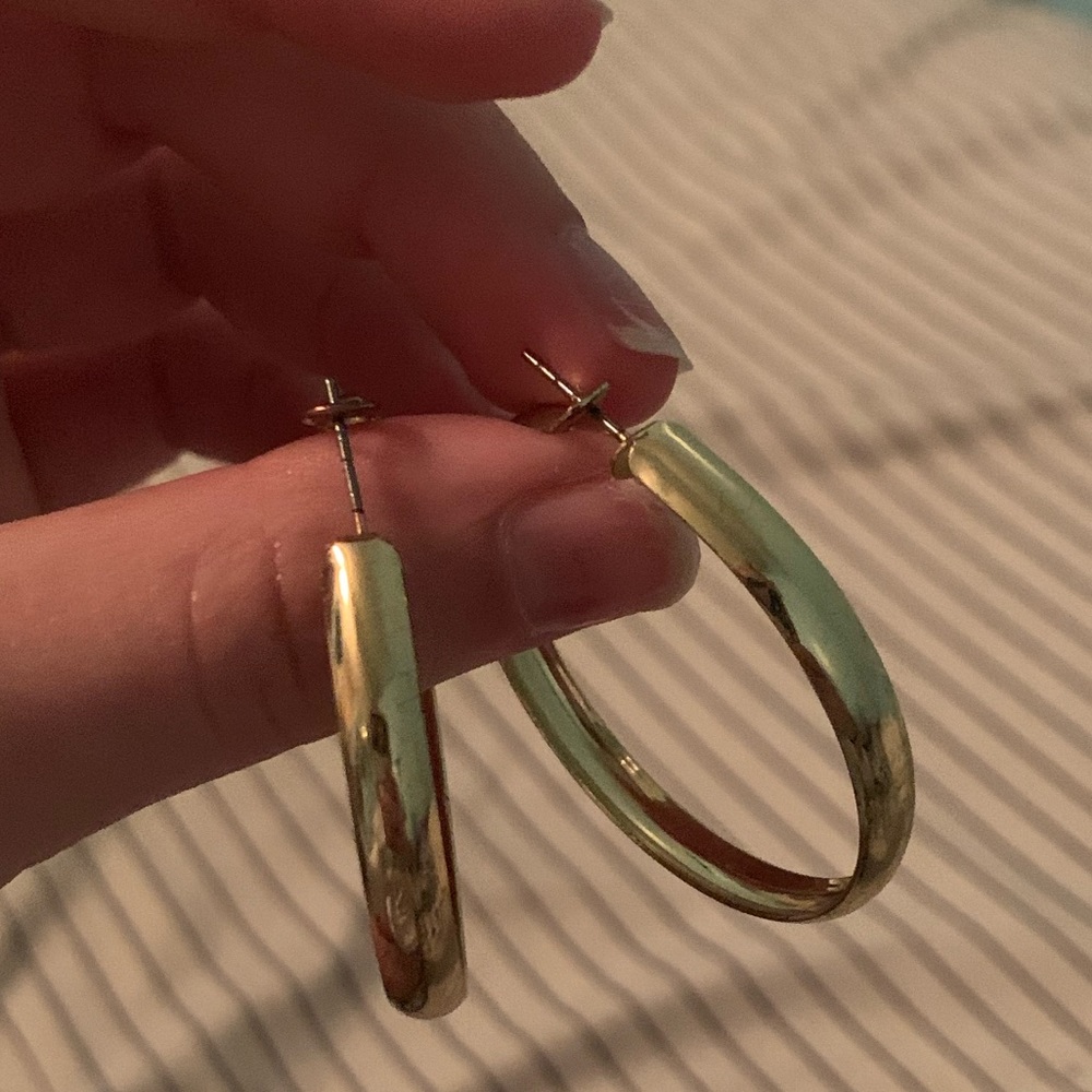 small golden hoop earrings